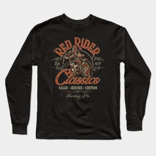 Red Rider Classics Motorcycles Long Sleeve T-Shirt